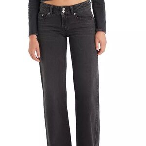 Women's Super-Low Double-Button Relaxed-Fit Denim Jean